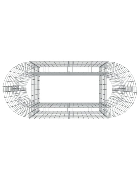 Габион повдигната леха, поцинковано желязо, 120x50x100 cм