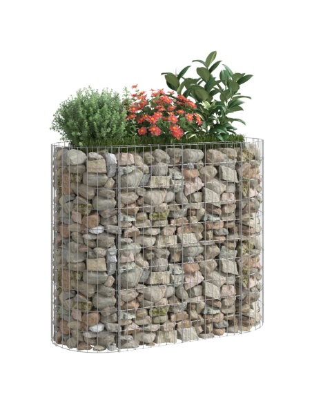 Габион повдигната леха, поцинковано желязо, 120x50x100 cм