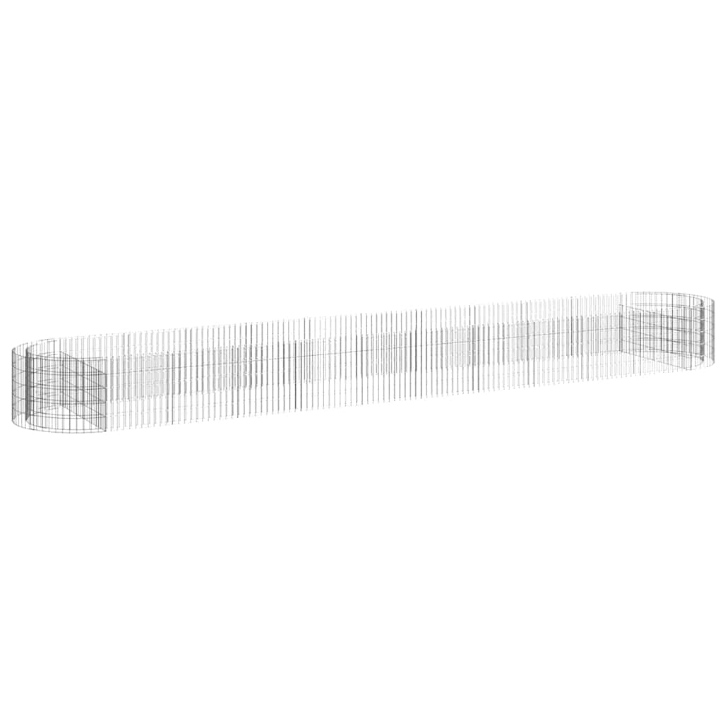 Габион повдигната леха, поцинковано желязо, 600x100x50 cм - VL152044 - Thumbnail 2