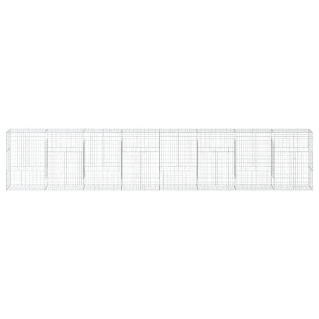 Габионна кошница с покритие, 800x50x150 см, поцинковано желязо - VL3295161 - Thumbnail 3