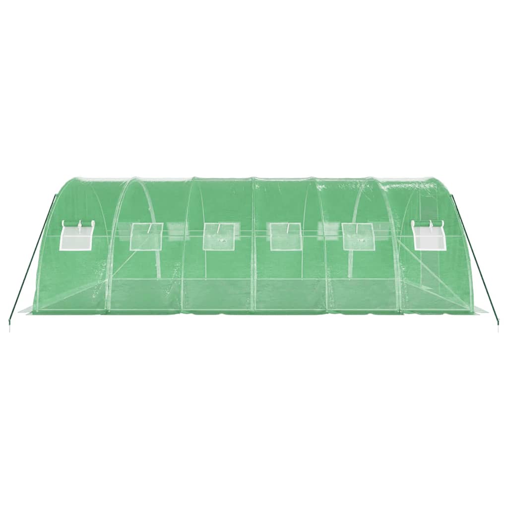 Оранжерия със стоманена рамка зелена 24 м² 6x4x2 м - Thumbnail 5