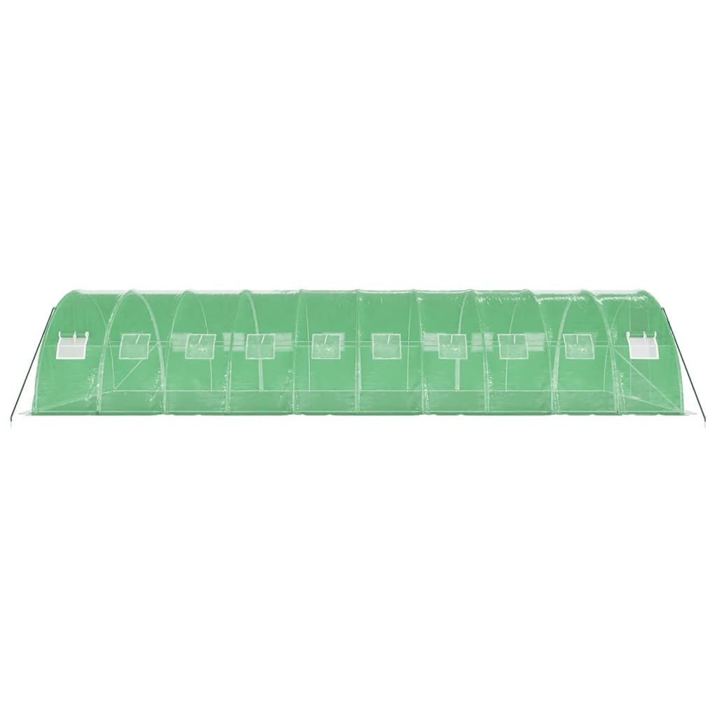 Оранжерия със стоманена рамка зелена 40 м² 10x4x2 м - Thumbnail 5