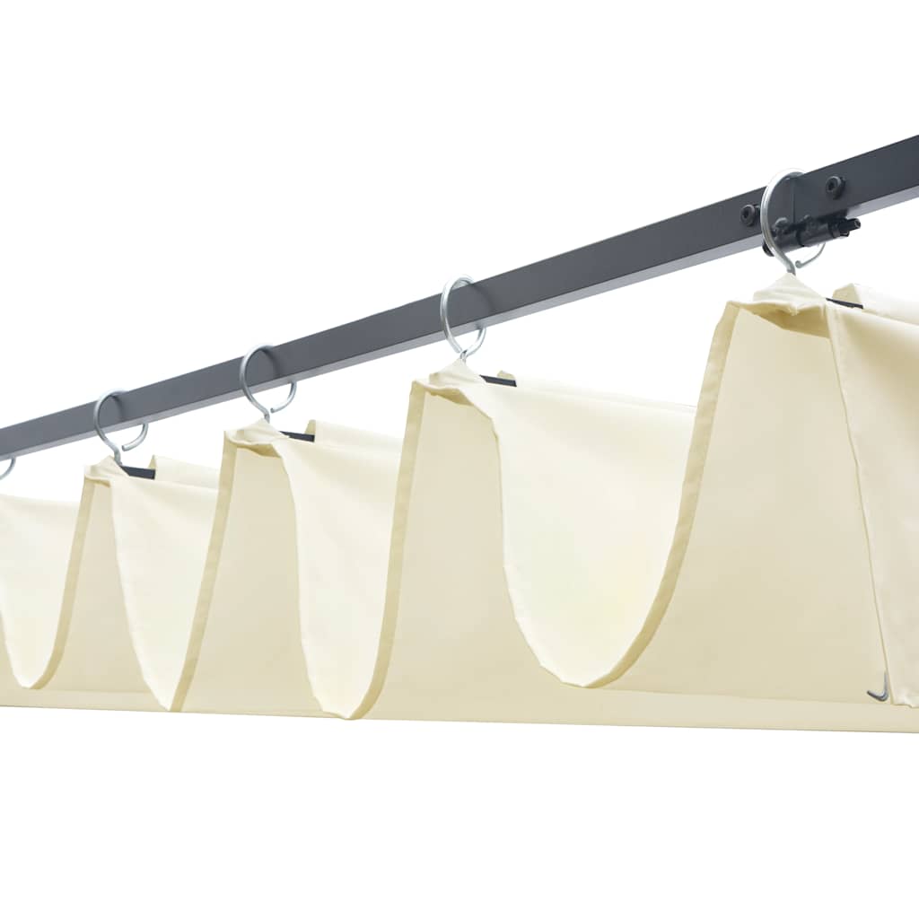 Шатра с покрив, полиратан, 300x300x220 см, кафяво и кремаво - VL44816 - Thumbnail 3