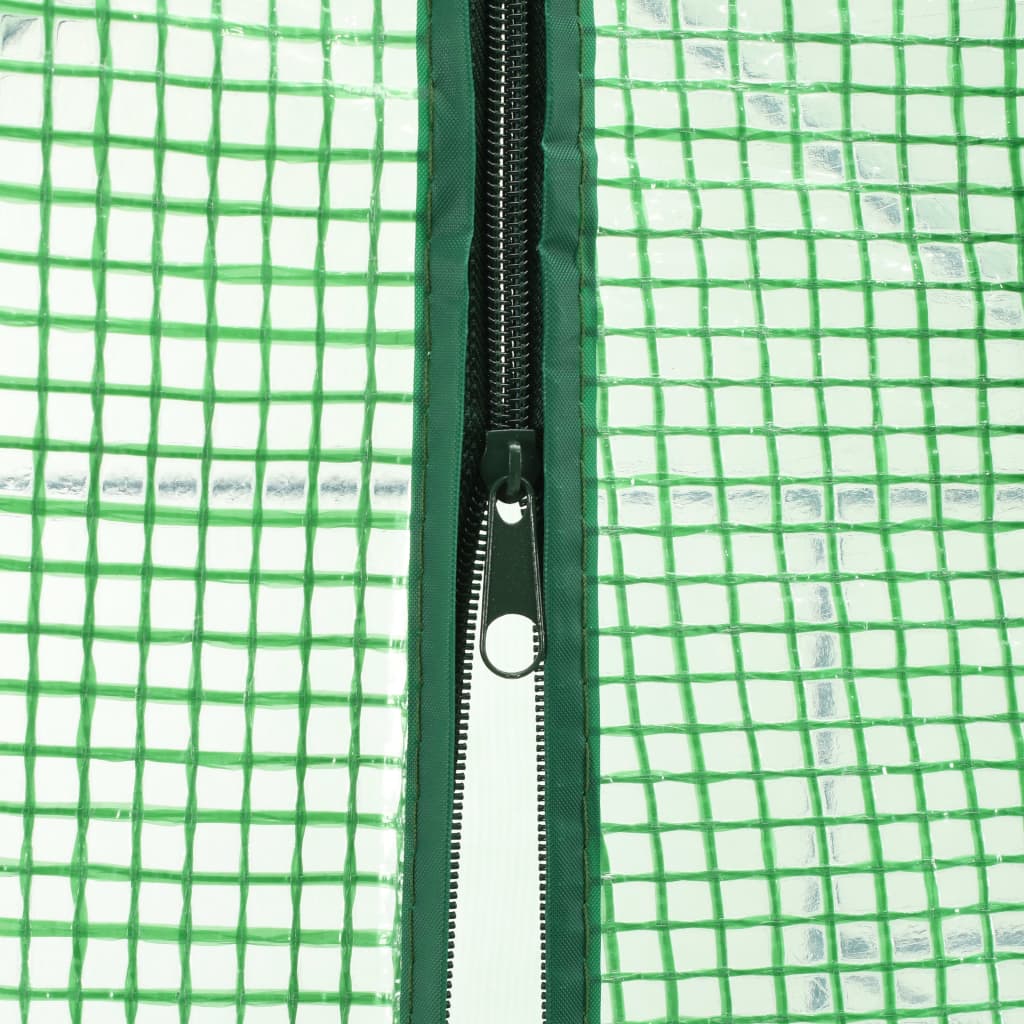 Тунелна оранжерия с 12 рафта, стомана, 143x214x196 см - Thumbnail 6