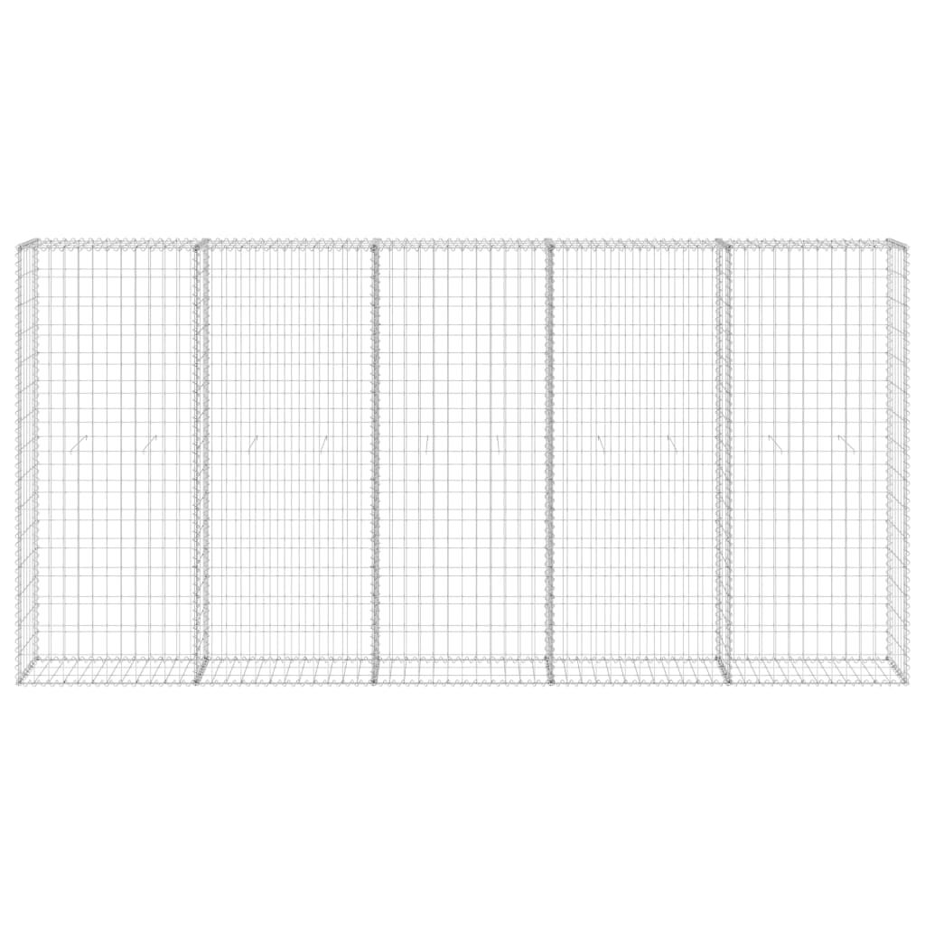 Габионна стена с капаци, поцинкована стомана, 300x30x150 см - VL147822 - Image 3