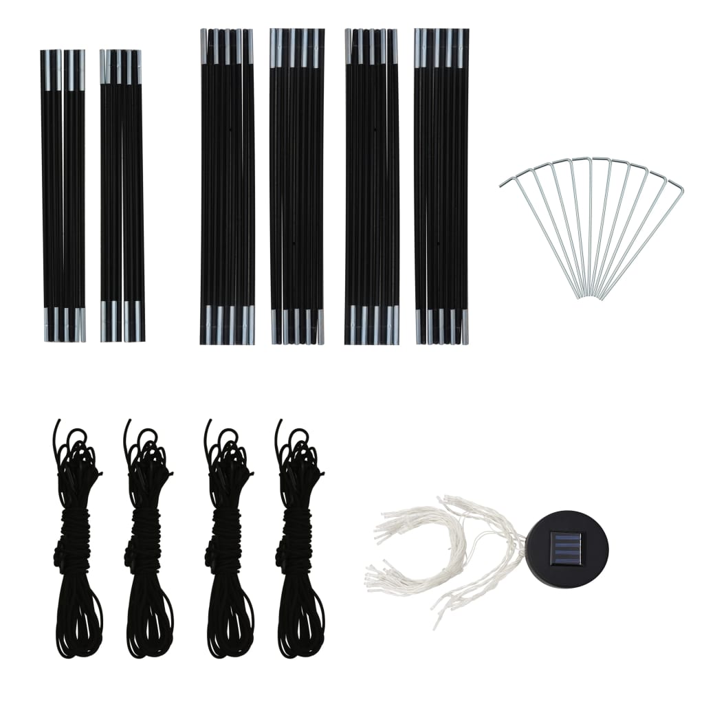 Парти шатра с LED и 4 стени, 3,6x3,6x2,3 м, жълта - VL92238 - Thumbnail 9