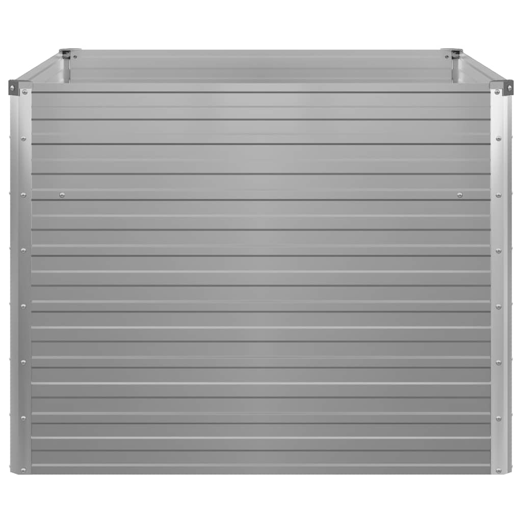 Повдигната леха, 100 x 100 x 77 см, поцинкована стомана, сива - VL42407 - Thumbnail 6