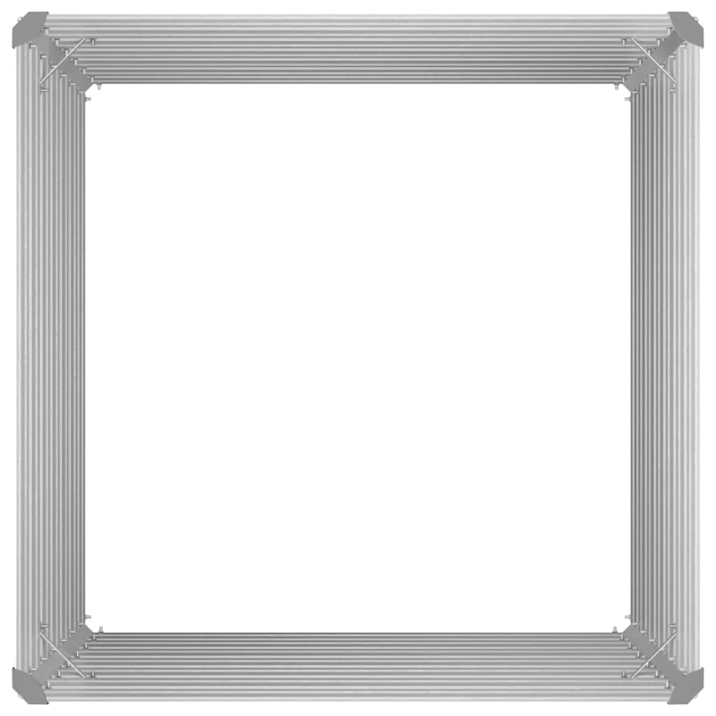 Повдигната леха, 100 x 100 x 77 см, поцинкована стомана, сива - VL42407 - Thumbnail 9