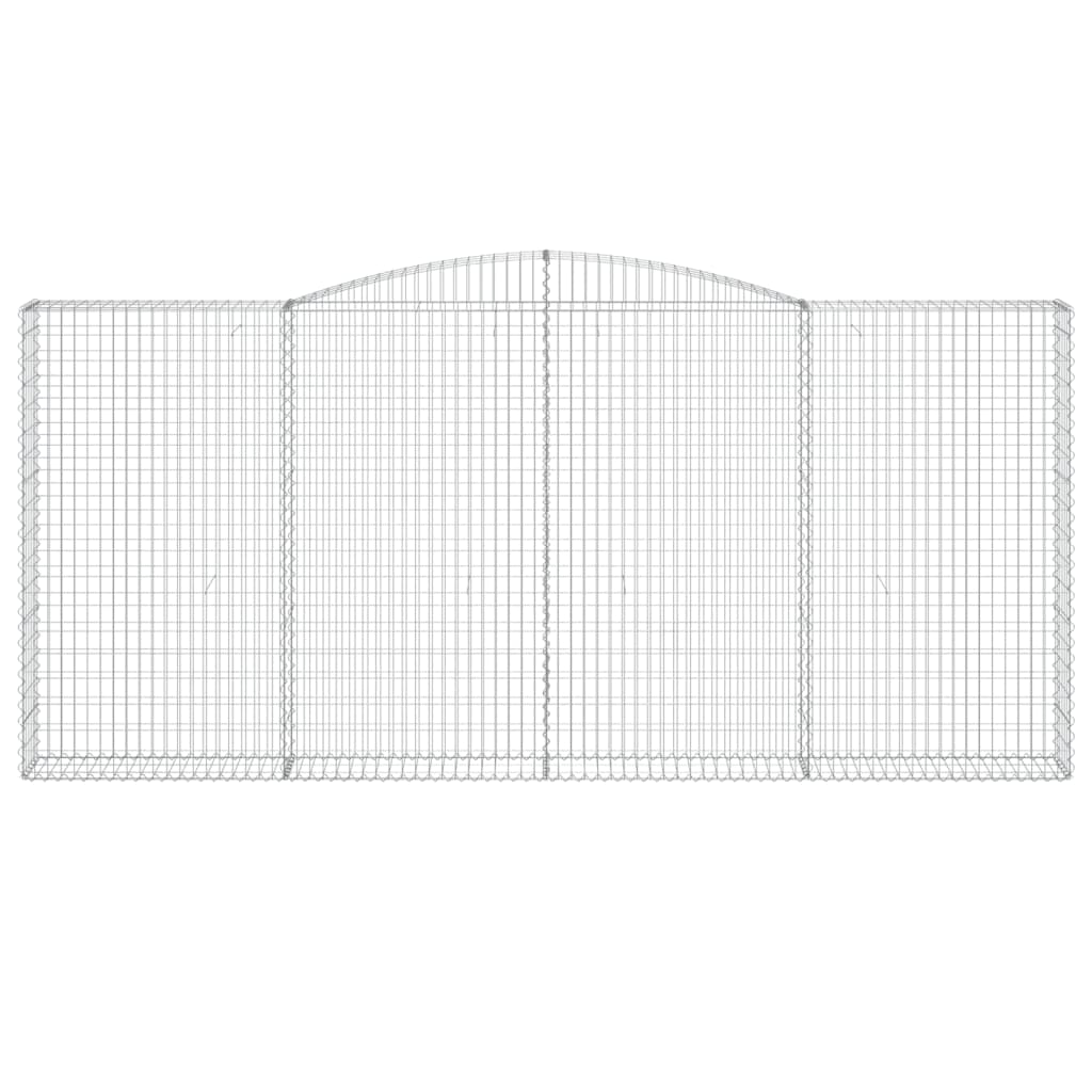 Дъговидна габионна кошница 400x30x180/200 см поцинковано желязо - VL153529 - Image 3