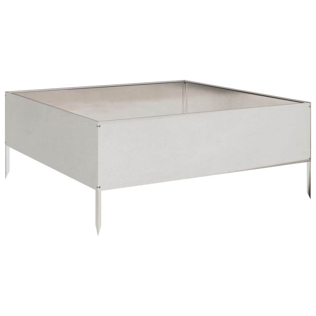 Градинска повдигната леха 100x100x25 см неръждаема стомана - VL851035 - Thumbnail 2