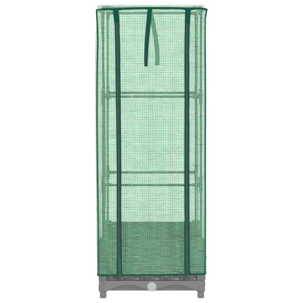 Повдигнато легло с оранжерия калъф, ратанов вид, 40x40x123 см - VL4015851 - Image 4