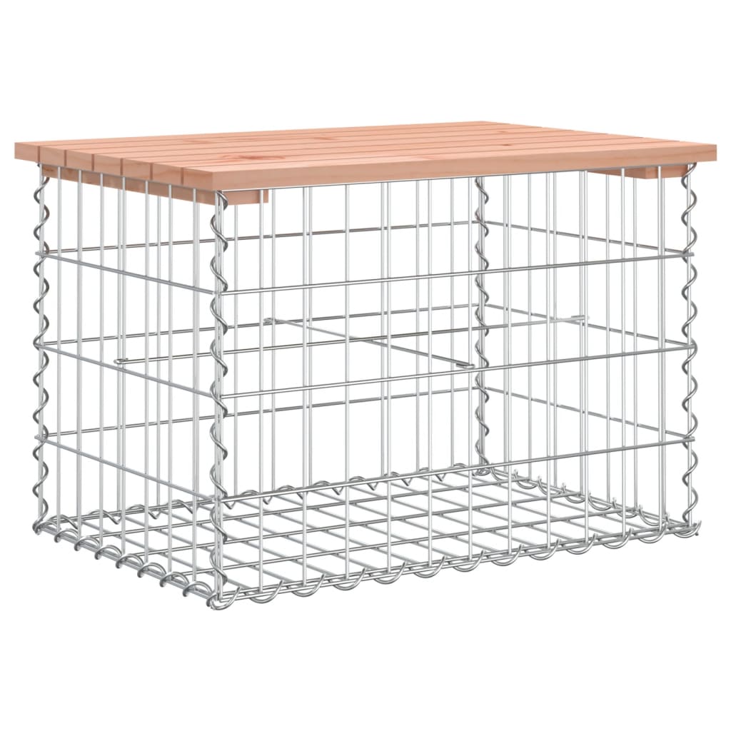 Градинска пейка дизайн габион 63x44x42 см дугласко дърво масив - VL834354 - Thumbnail 5