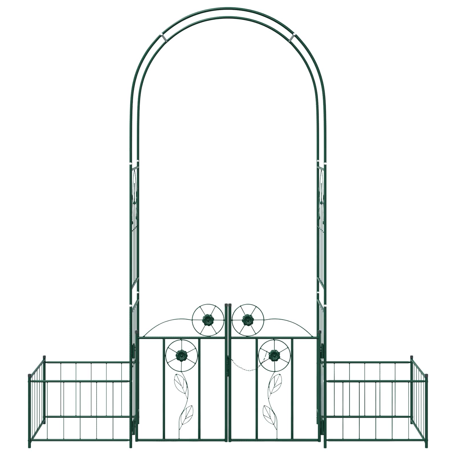 Градинска арка с заключване Зелен 203 x 50 x 218 см - Thumbnail 6