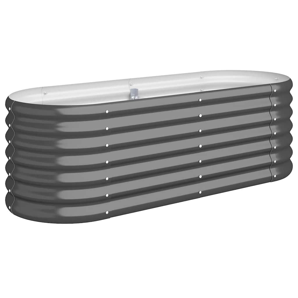 Градинска повдигната леха поцинкована стомана антрацит - VL318866 - Thumbnail 2