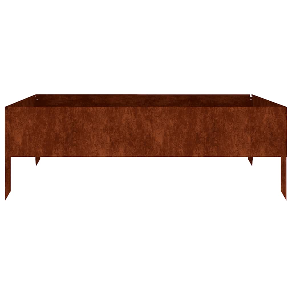 Градинска повдигната леха 100x100x33,5 см кортенова стомана - VL824515 - Thumbnail 3