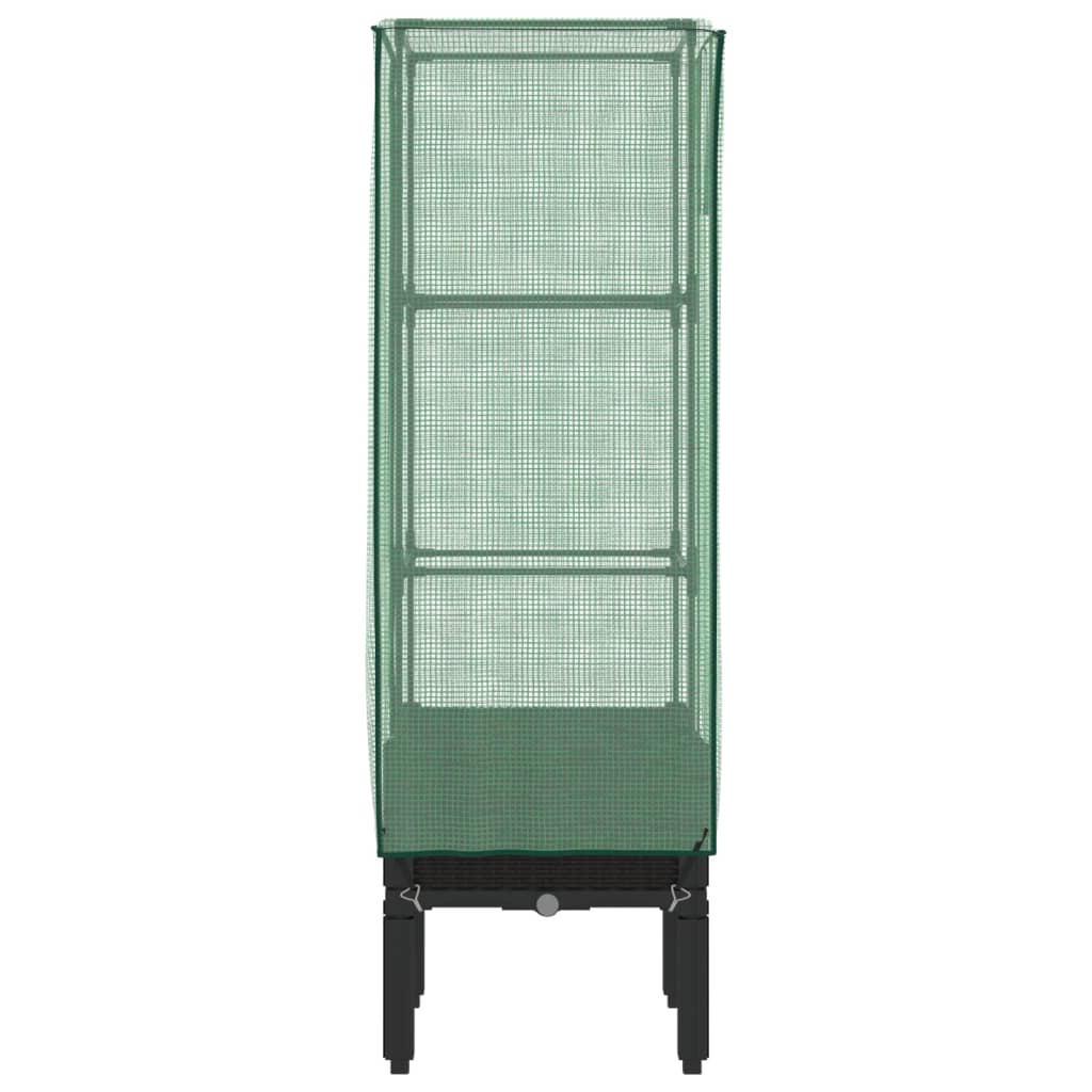 Повдигнато легло с оранжерия калъф, ратанов вид, 40x40x140 см - VL4015818 - Thumbnail 5