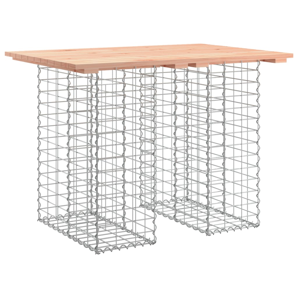Градинска маса, дизайн от габион, 100x70x72 см, масивна дървесина, Дъглас - VL834366 - Image 2