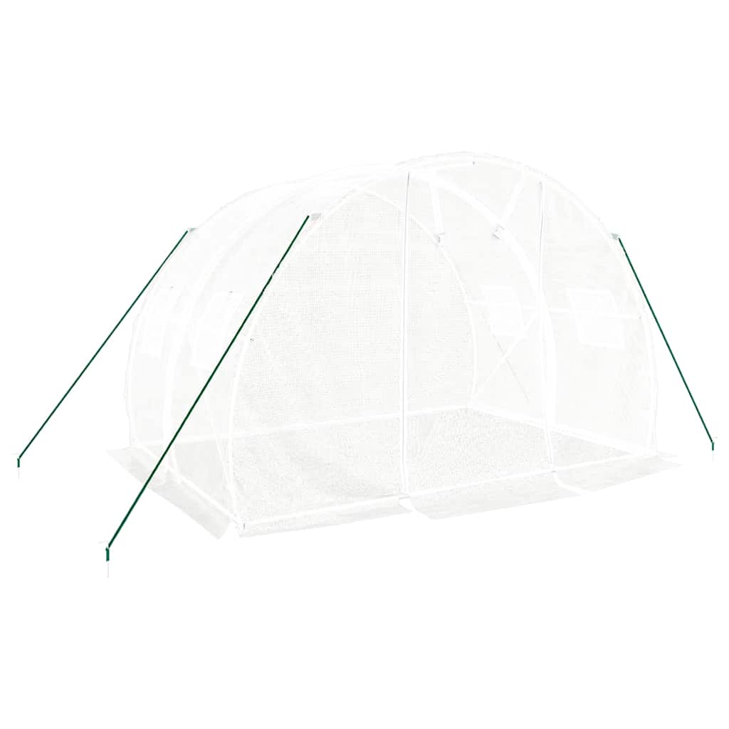 Оранжерия със стоманена рамка зелена 8 м² 4x2x2 м-VL364079 - Thumbnail 3