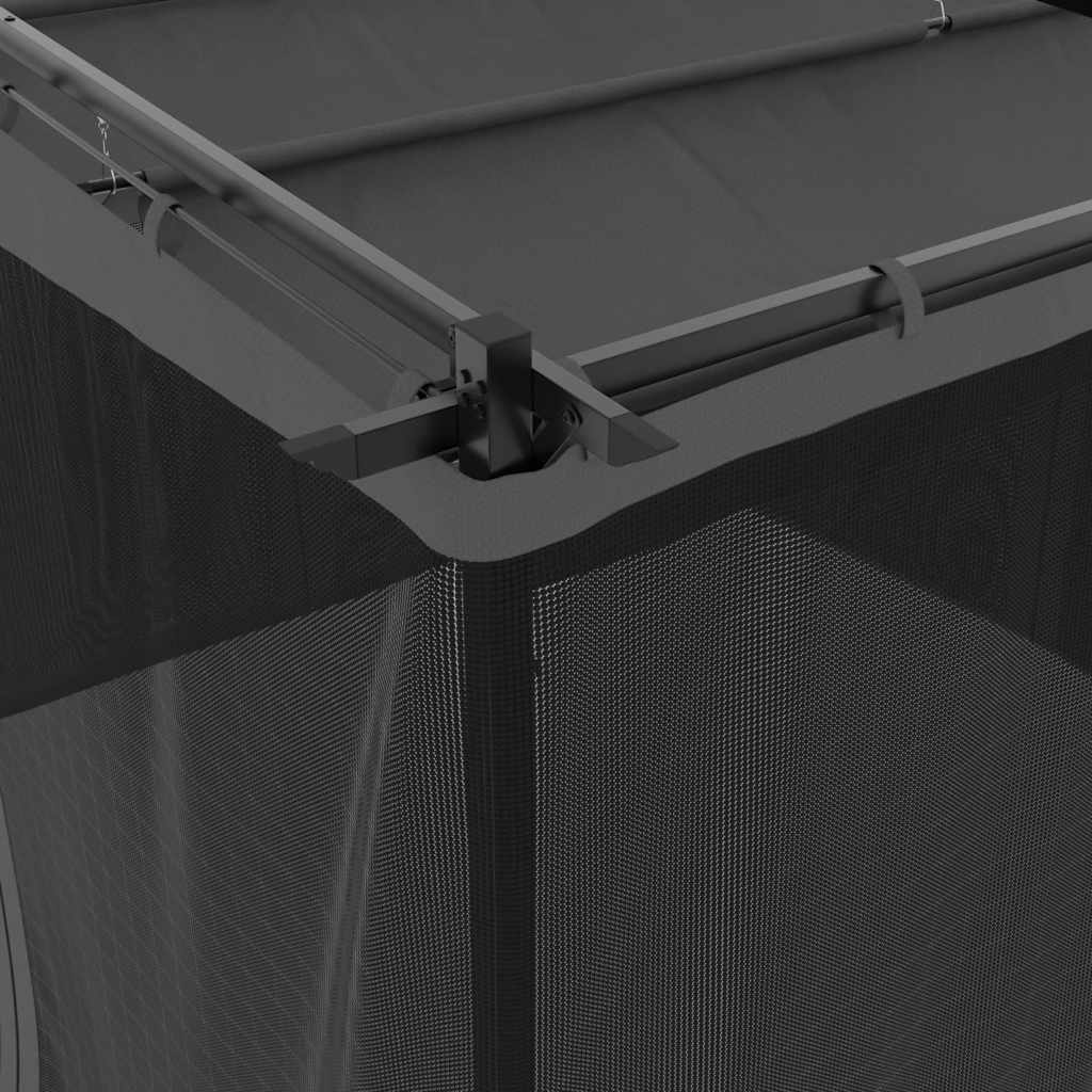 Беседка с мрежести стени, антрацит, 3x3 м, стомана - VL4003909 - Thumbnail 7