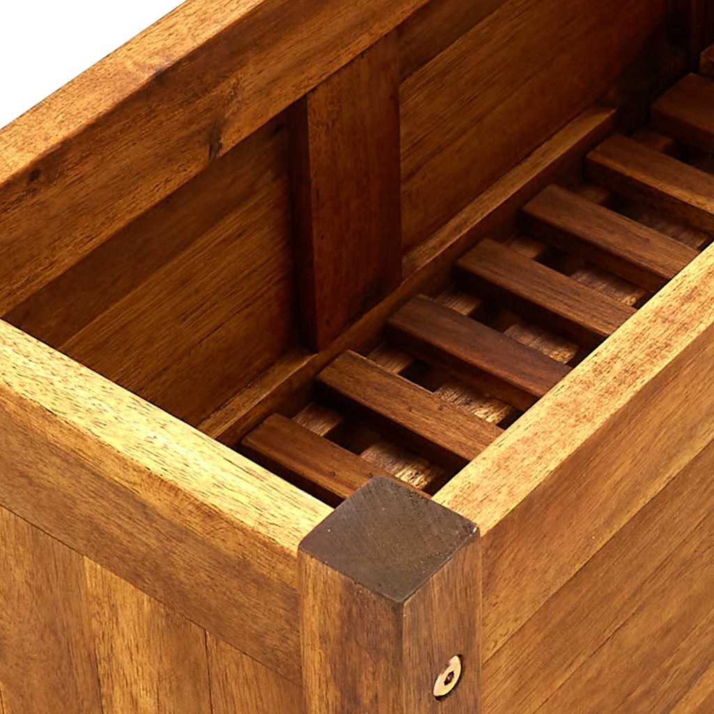 Градинска повдигната леха, акациево дърво, 50x25x25 см - VL42565 - Thumbnail 7