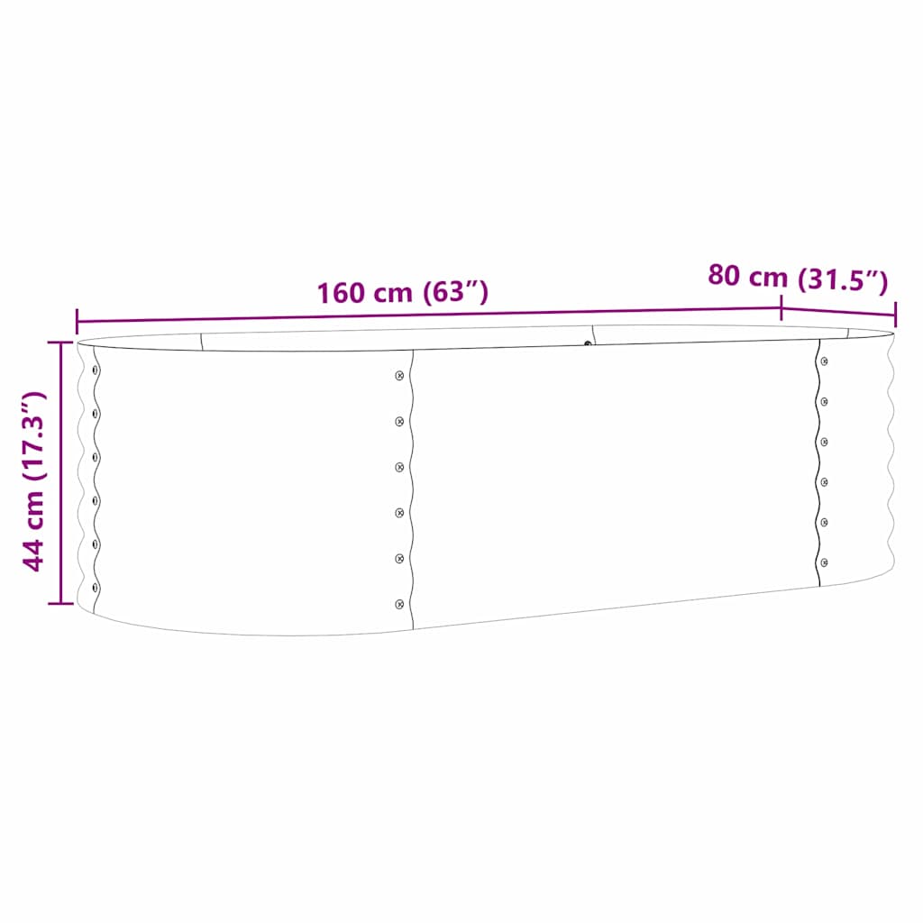 Повдигнато легло Кафяво 160 x 80 x 44 cm Стомана - VL42011333 - Thumbnail 10