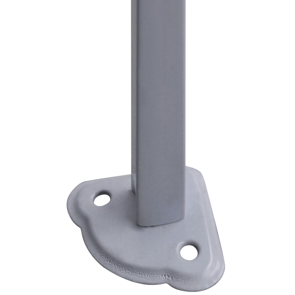 Сгъваема парти шатра с 4 странични стени 3x3 м стомана бяла - VL48861 - Thumbnail 6