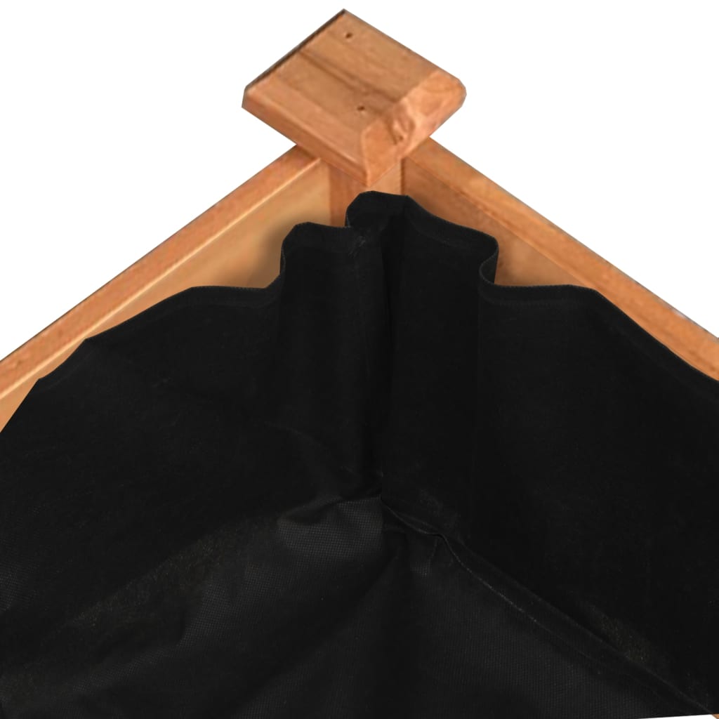 Градинска повдигната леха с вложка кафяв 120x60x25 см ела масив - VL364290 - Thumbnail 6