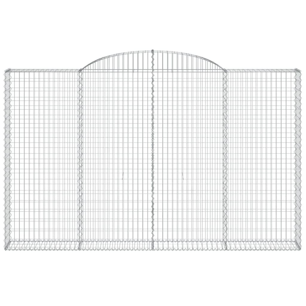 Дъговидна габионна кошница 300x30x180/200 см поцинковано желязо - VL153509 - Thumbnail 3