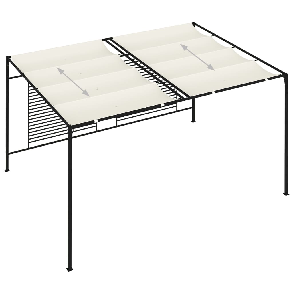 Шатра с прибиращ се покрив, 3x4x2,3 м, кремава, 180 г/м² - VL313623 - Thumbnail 5