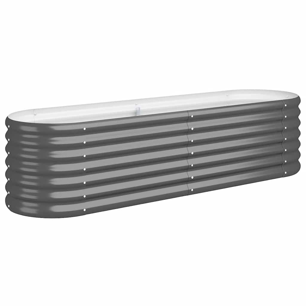 Градинска повдигната леха поцинкована стомана антрацит - VL318871 - Thumbnail 2