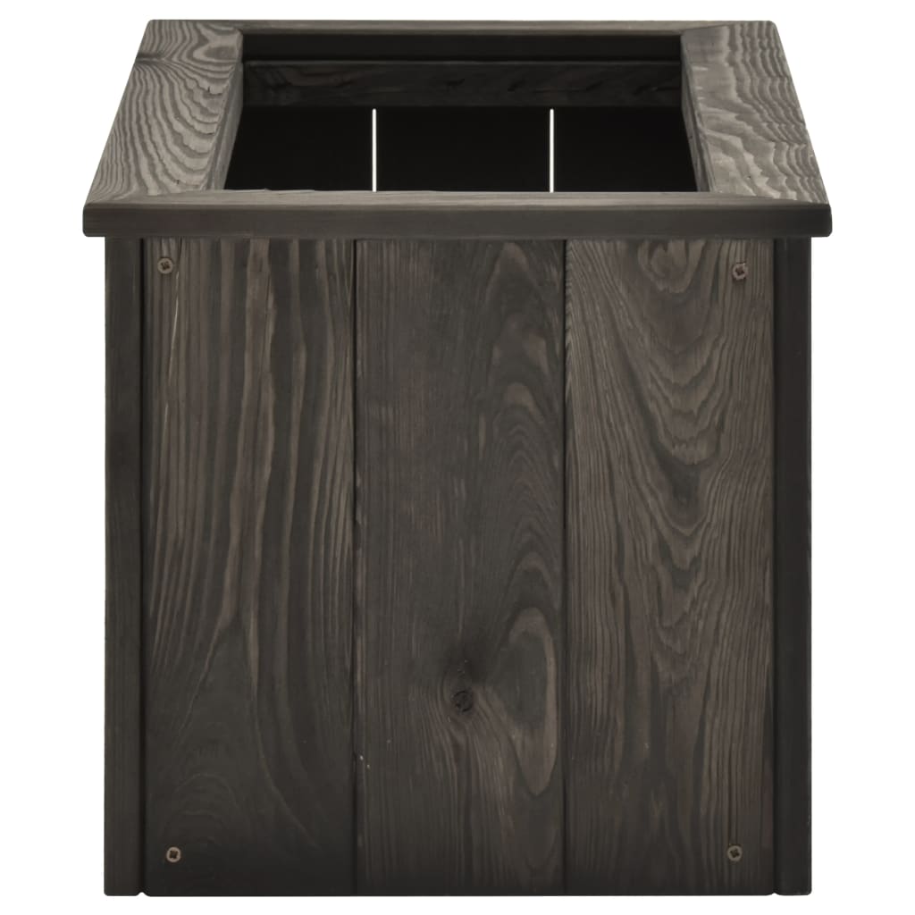 Повдигната леха, тъмносива, 74x32x30 см, бор масив - VL315414 - Image 3