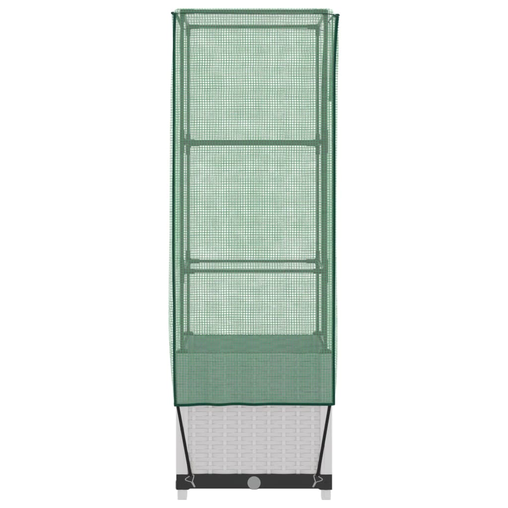 Повдигнато легло с оранжерия калъф, ратанов вид, 40x40x139 см - VL4015841 - Thumbnail 5