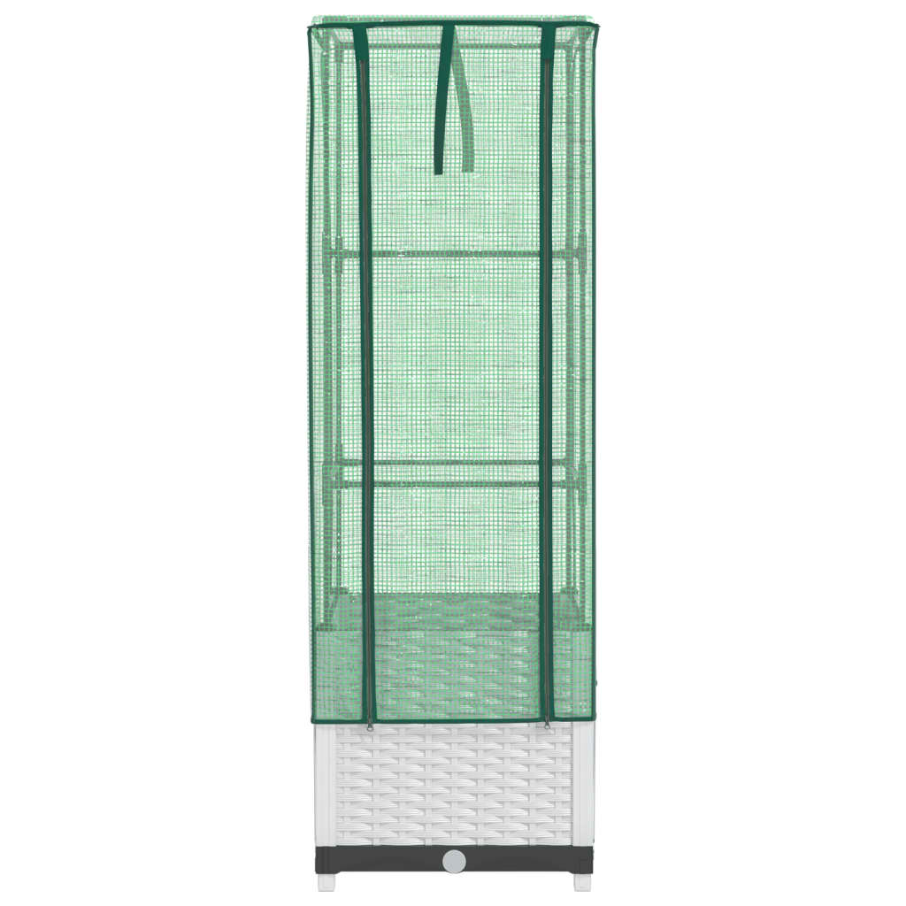 Повдигнато легло с оранжерия калъф, ратанов вид, 40x40x139 см - VL4015841 - Thumbnail 4