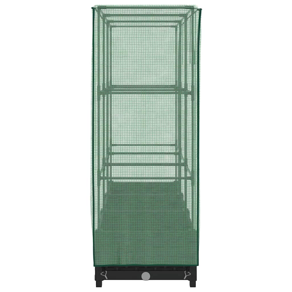 Повдигнато легло с покривало за оранжерия, ратанова имитация, 120x40x123 см - VL4015811 - Thumbnail 5