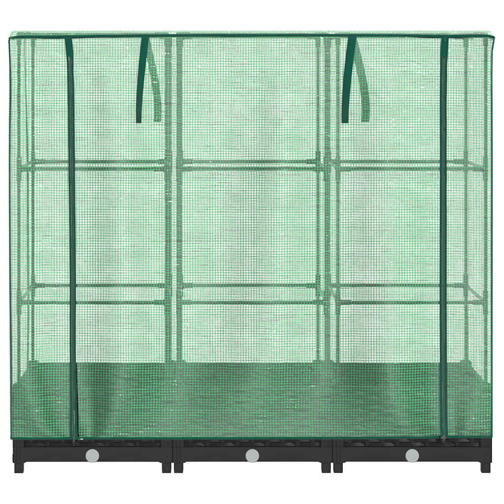 Повдигнато легло с покривало за оранжерия, ратанова имитация, 120x40x123 см - VL4015811 - Thumbnail 4