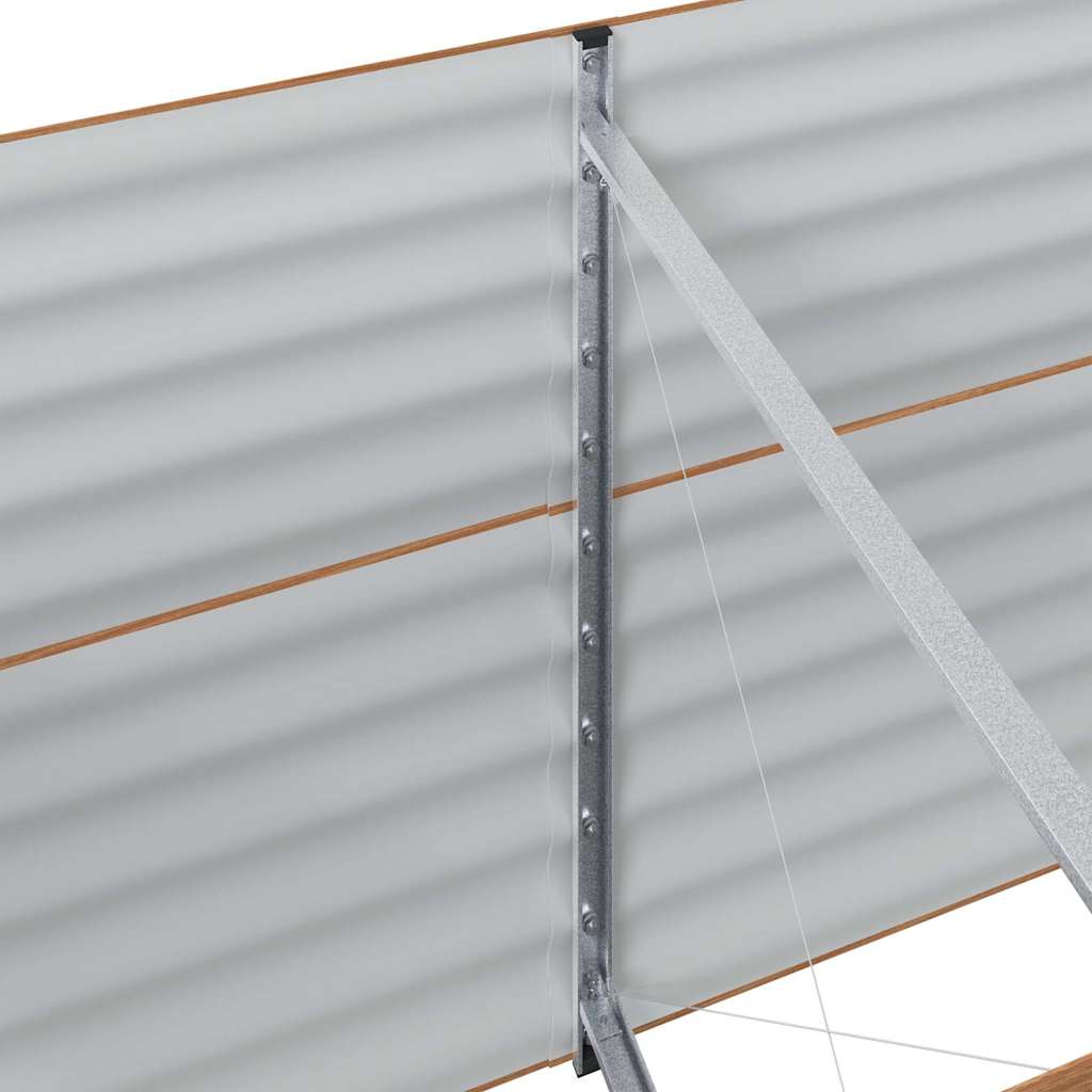 Повдигнато легло Кафяво 400 x 80 x 81 cm Стомана - VL42011325 - Thumbnail 8