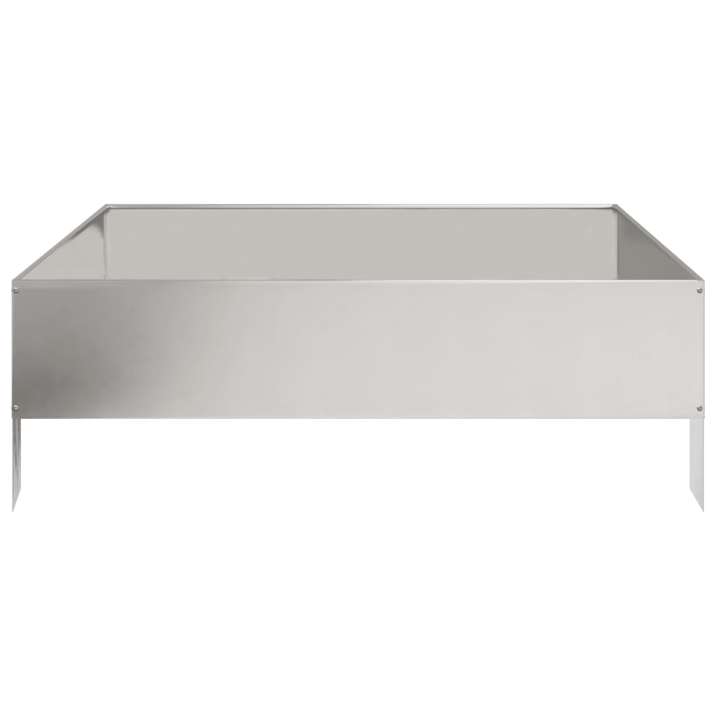 Градинска повдигната леха 100x100x33,5 см неръждаема стомана - VL851028 - Image 5