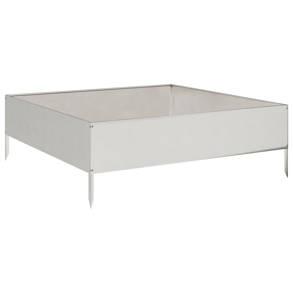 Градинска повдигната леха 100x100x33,5 см неръждаема стомана - VL851028 - Image 6