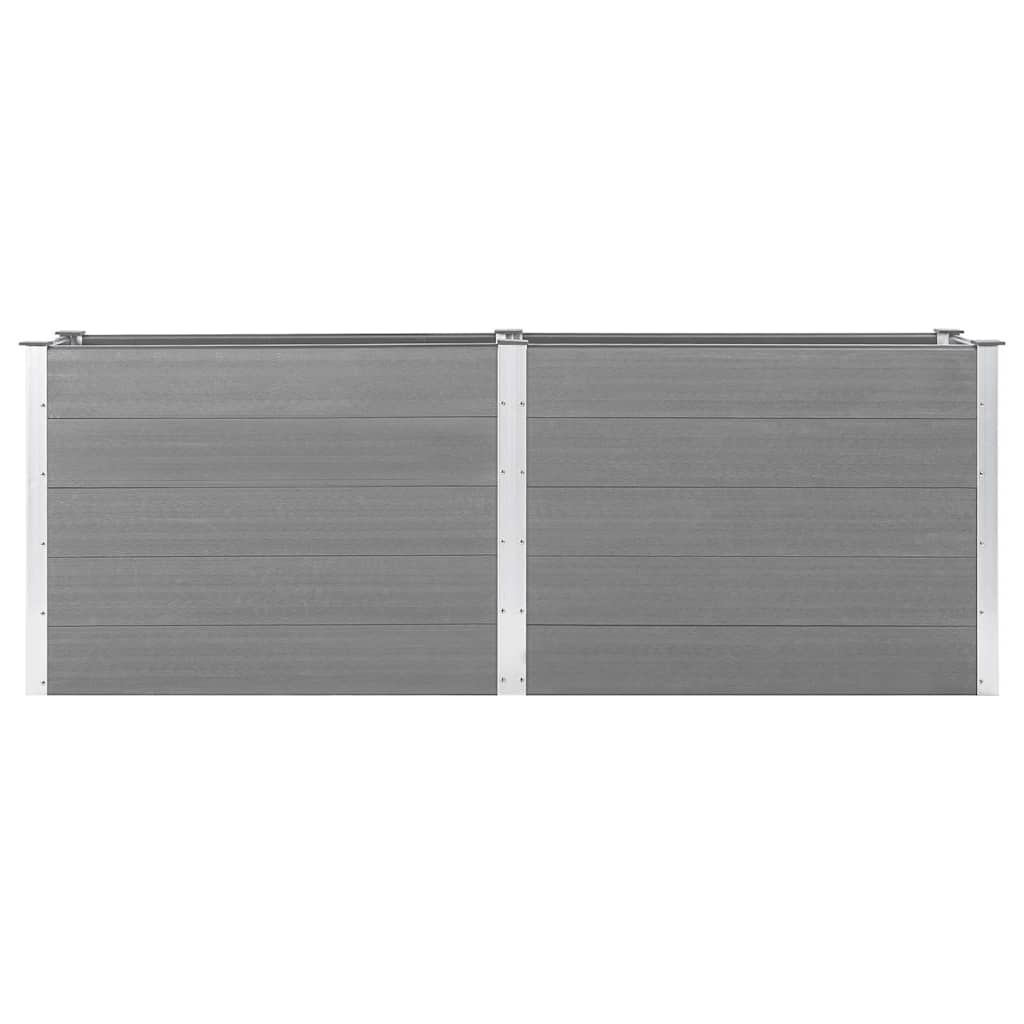 Градинска повдигната леха, 250x50x91 см, WPC, сива - VL49058 - Thumbnail 4