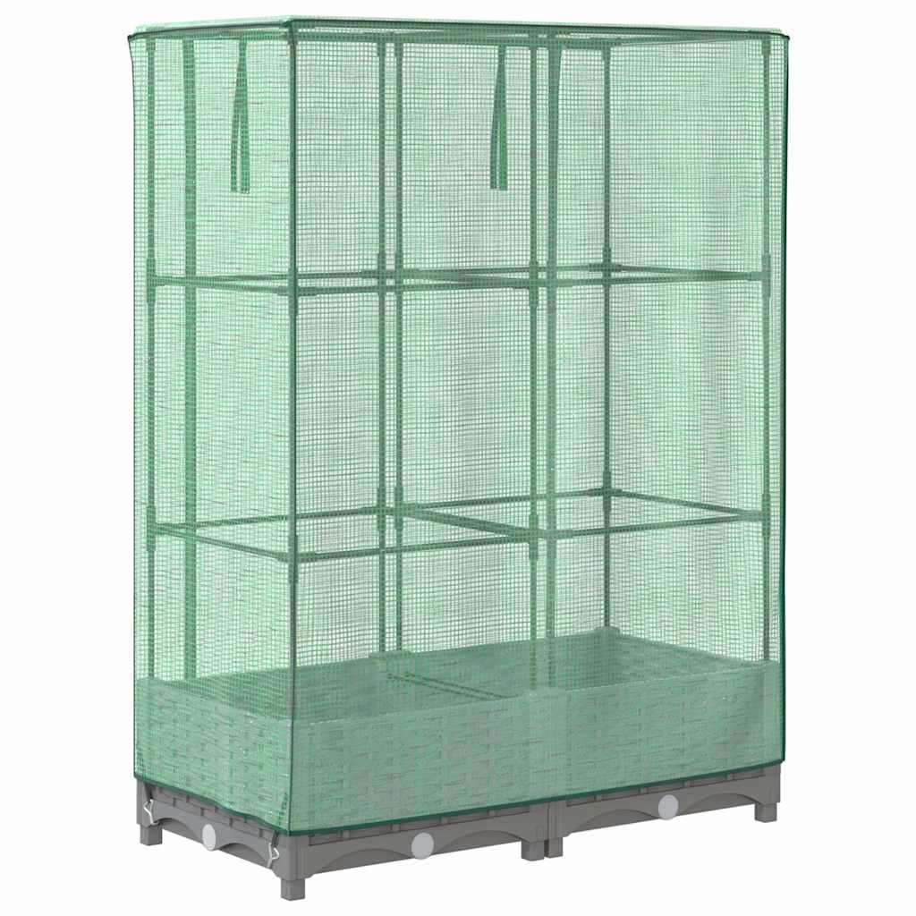 Повдигнато легло с оранжерия калъф, ратанов вид, 80x40x123 см - VL4015852 - Image 6