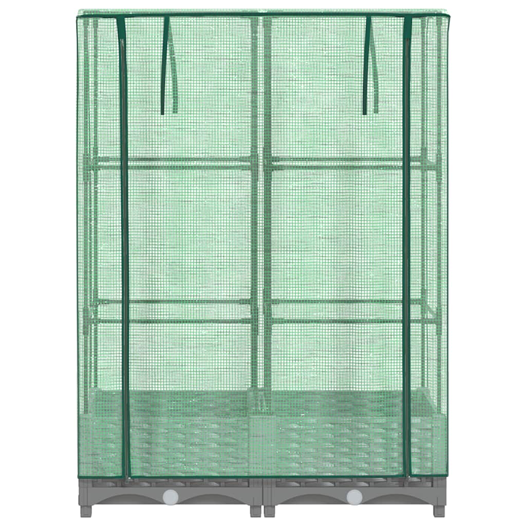 Повдигнато легло с оранжерия калъф, ратанов вид, 80x40x123 см - VL4015852 - Image 4