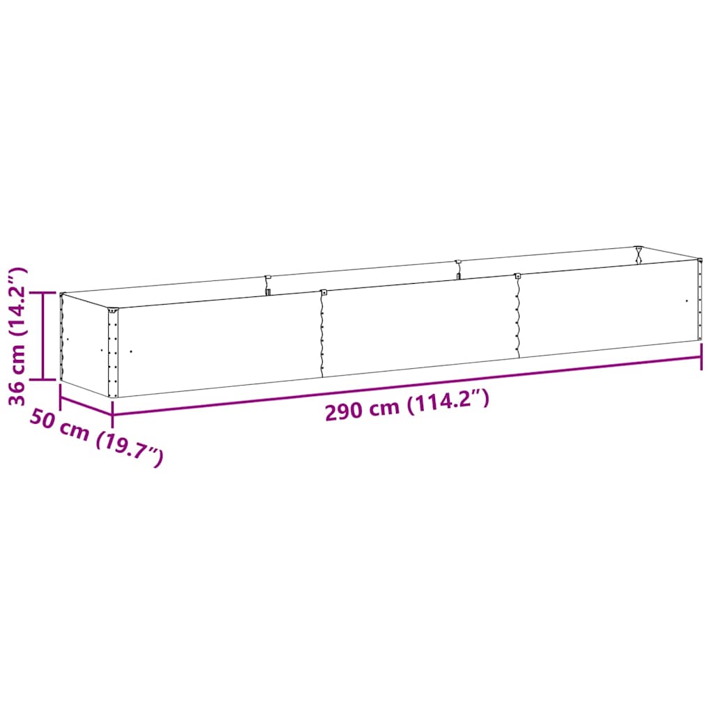 Градинска повдигната леха 290 x 50 x 36 см - VL42017345 - Thumbnail 13