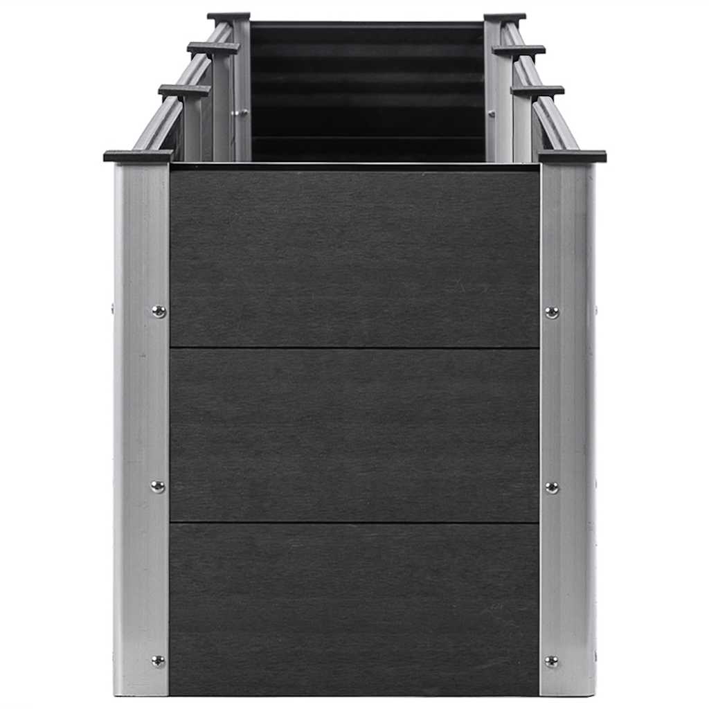 Градинска повдигната леха, 300x50x54 см, WPC, сива - VL318099 - Image 4