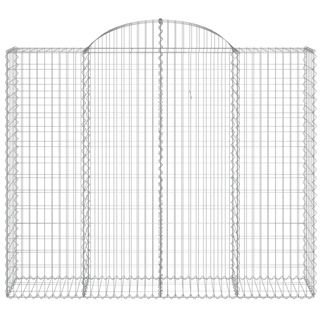Дъговидна габионна кошница 200x50x160/180 см поцинковано желязо - VL153498 - Image 3
