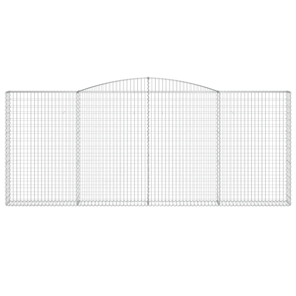 Дъговидна габионна кошница 400x30x160/180 см поцинковано желязо - VL153528 - Image 3