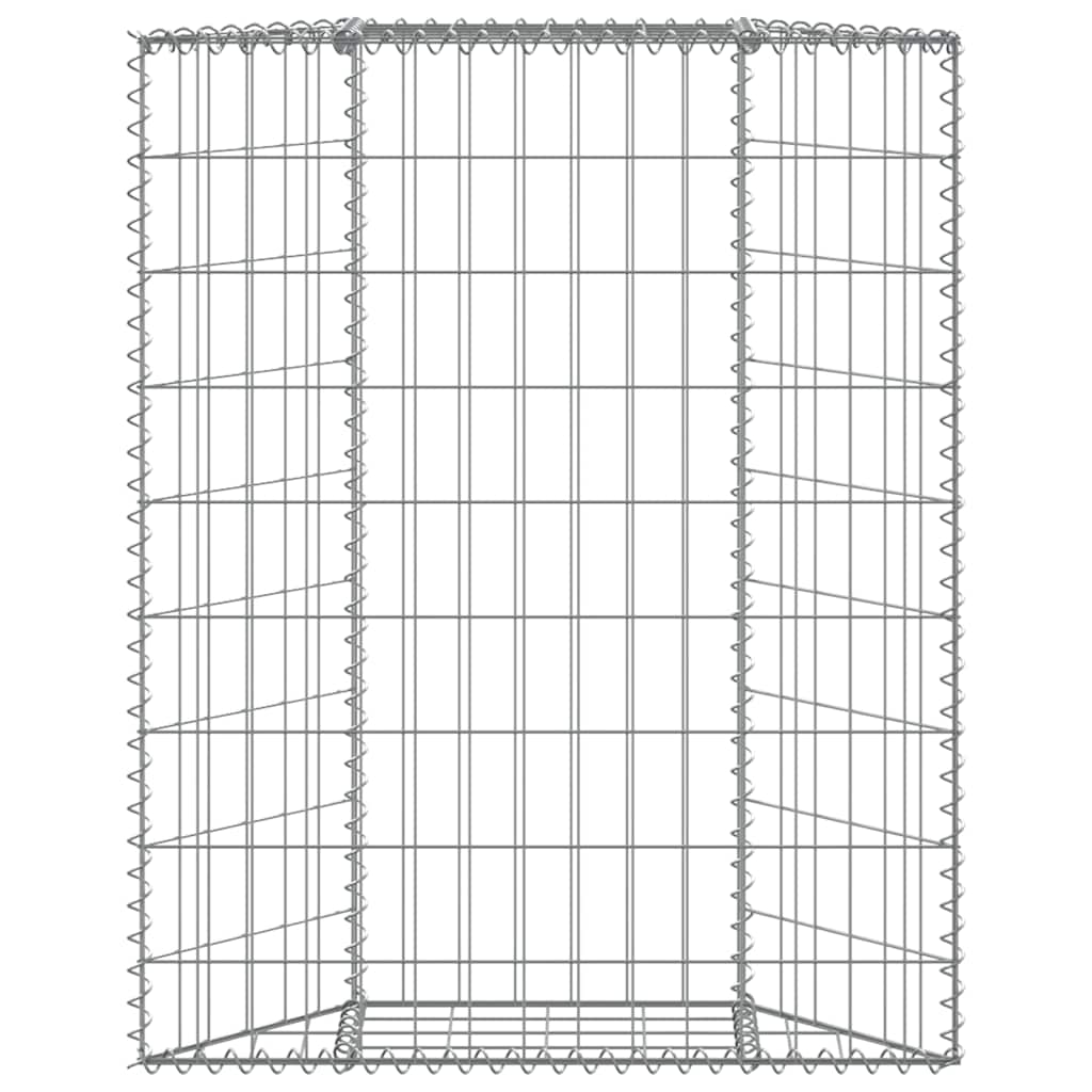 Габион повдигната леха трапец поцинкована стомана 80x20x100 см - VL145652 - Thumbnail 6