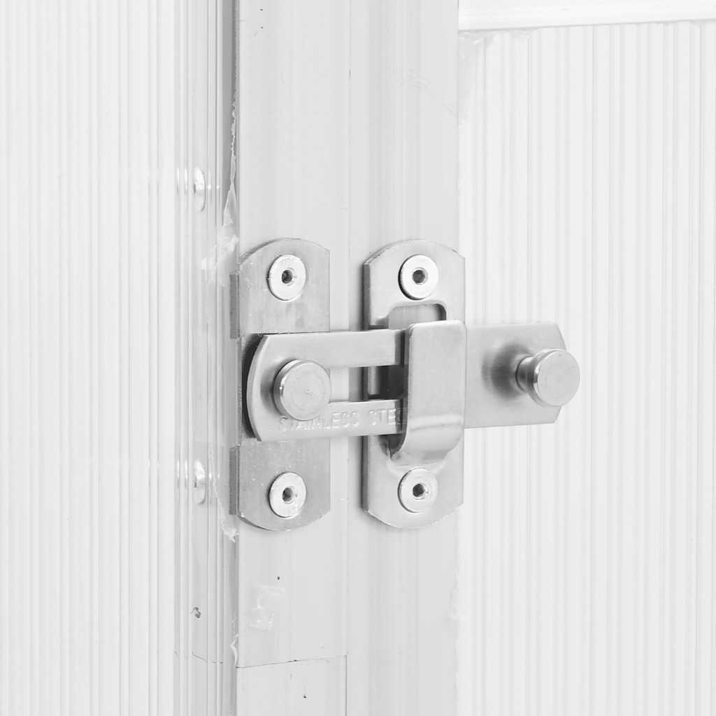 Оранжерия с основа рамка сребрист 169x58x195 см алуминий - Thumbnail 7