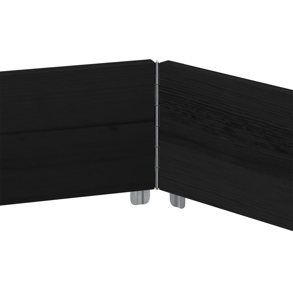 Повдигната леха, шестоъгълна, черна, 160x160 см, масивен бор - VL4010318 - Image 5