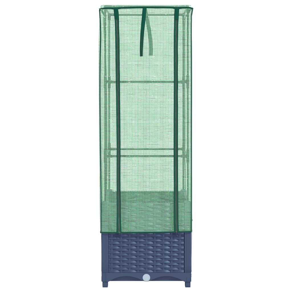 Повдигнато легло с оранжерия калъф, ратанов вид, 40x40x139 см - VL4015827 - Thumbnail 4