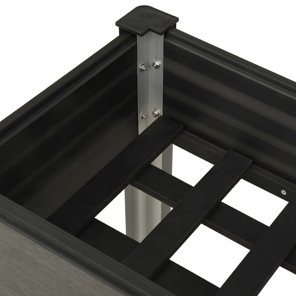 Градинска повдигната леха, 75x40x75 см, WPC, сива - VL149010 - Image 5